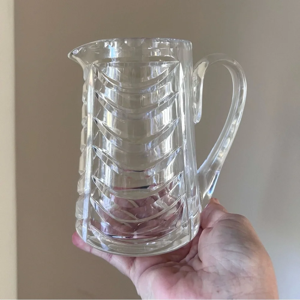 Royal Brierley Elegant Clear Crystal  Pitcher 5.5” tall excellent condition